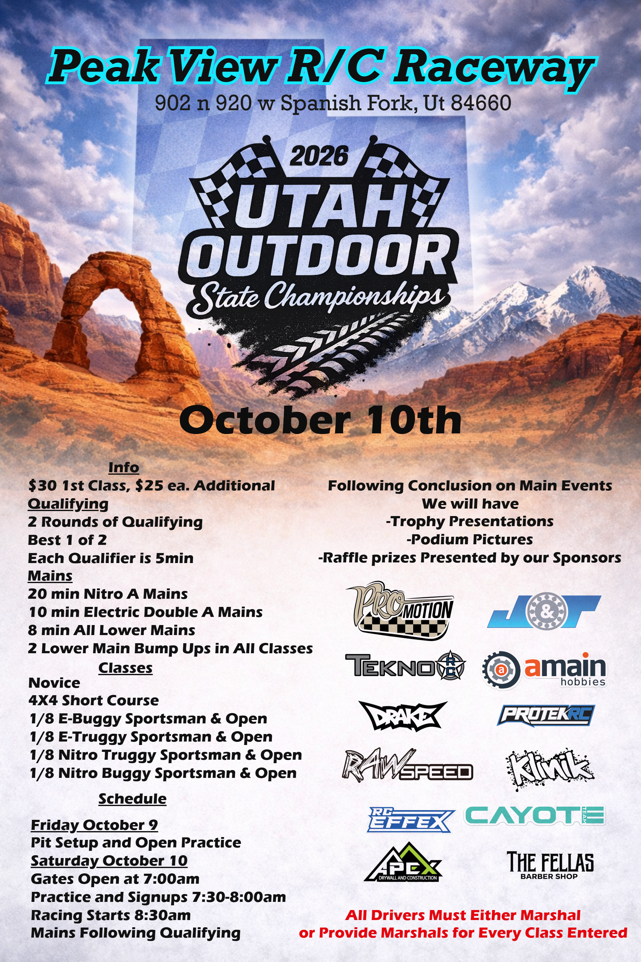 Utah Outdoor State Championship event flyer